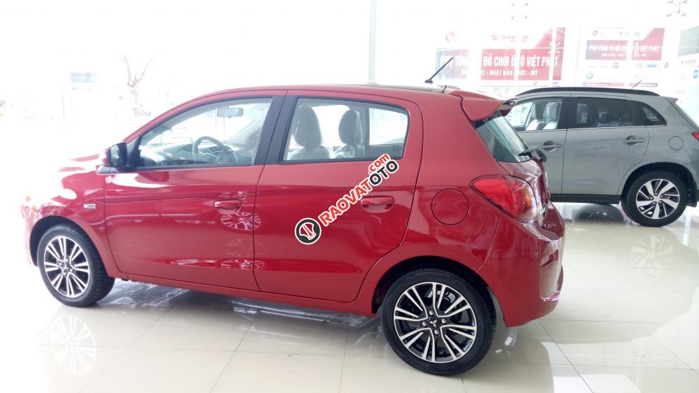 Mitsubishi Mirage 2017 rẻ nhất Đà Nẵng, xe nhập, màu đỏ, hỗ trợ trả góp 90% xe, LH Lê Nguyệt: 0911.477.123-3