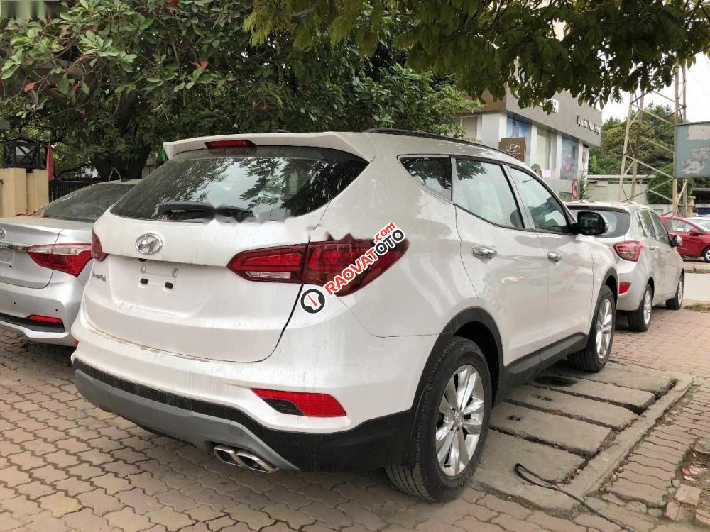 Bán Hyundai Santa Fe 2.4L đời 2017, màu trắng -0