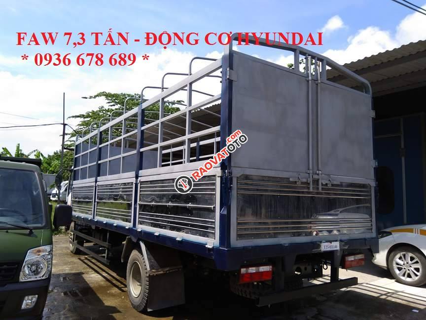 Xe tải Faw 7,3 tấn thùng mui bạt động cơ Hyundai, thùng dài 6,25m. L/H 0936 678 689-4