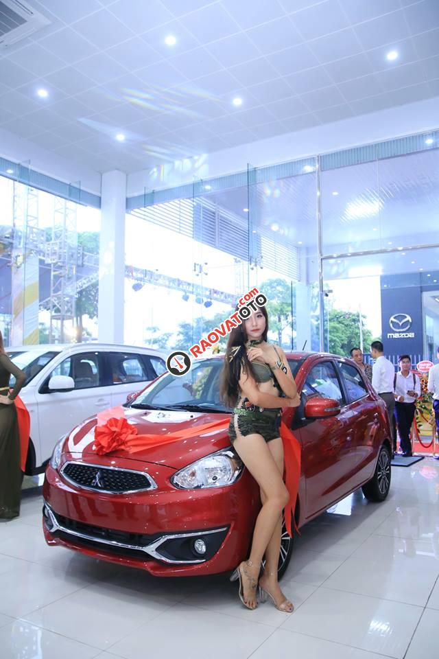 Bán Mitsubishi Mirage CVT đời 2017, màu đỏ, nhập khẩu-0