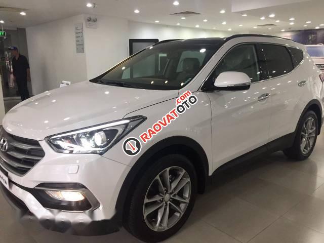 Bán Hyundai Santa Fe sản xuất 2017, màu trắng-3