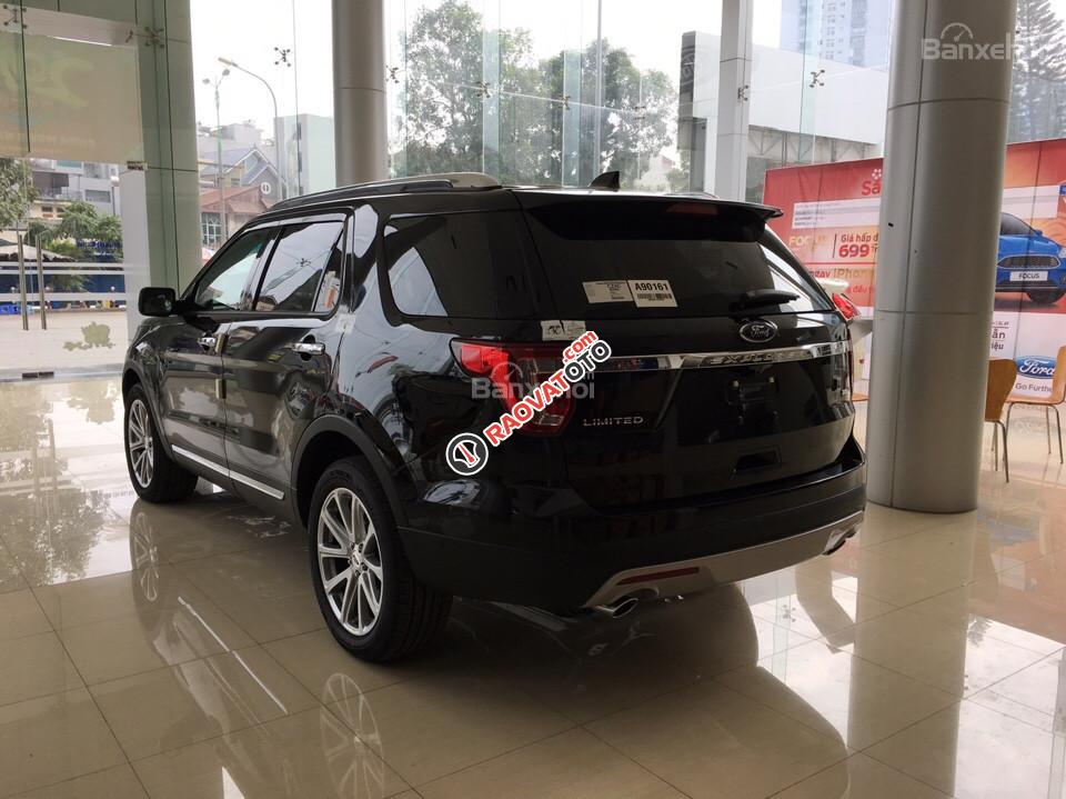 Cần bán Ford Explorer Limited đời 2017, màu đen, nhập khẩu nguyên chiếc, hỗ trợ trả góp thủ tục nhanh gọn: 0961917516-3