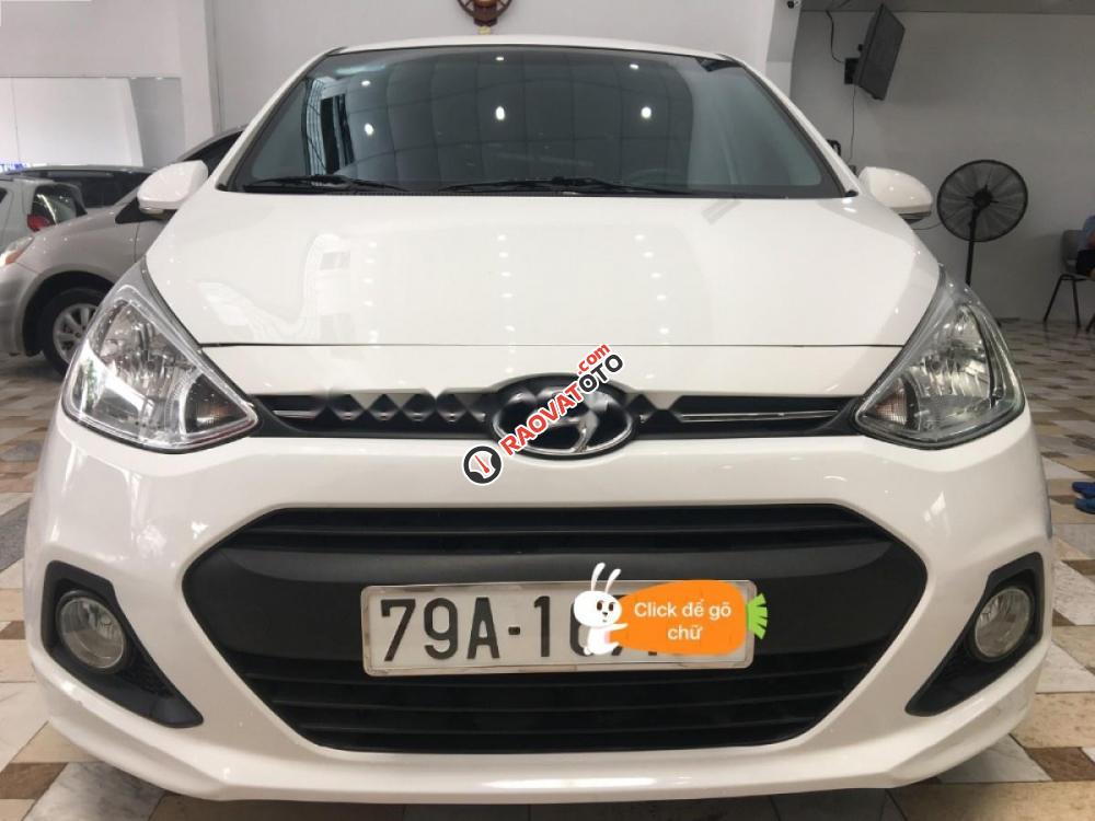 Bán ô tô Hyundai Grand i10 đời 2014, màu trắng, xe nhập số tự động, giá 340tr-4