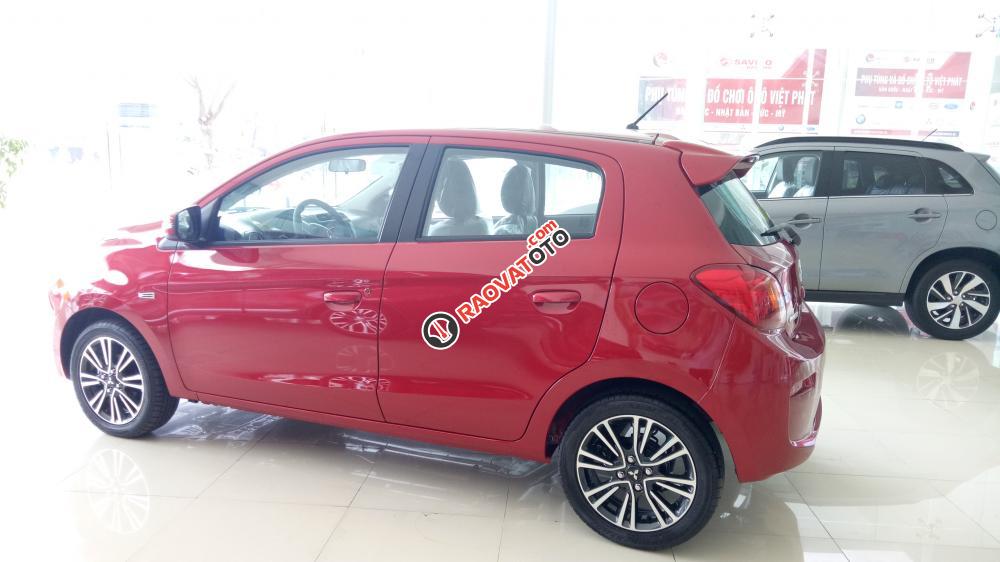 Mitsubishi Mirage 2017 rẻ nhất Đà Nẵng, xe nhập, màu đỏ, hỗ trợ trả góp 90% xe, LH Lê Nguyệt: 0911.477.123-2