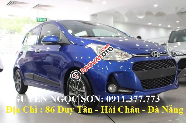 Bán xe Hyundai Grand i10 đời 2018 Đà Nẵng hỗ trợ trả góp 90%, chạy Grab, lãi thấp. LH Ngọc Sơn: 0911.377.773-3