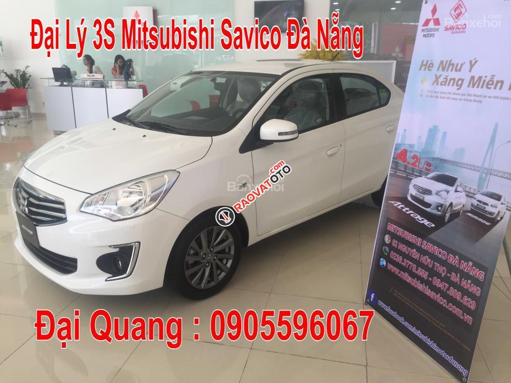 Cần bán xe Mitsubishi Attrage tại Đà Nẵng, màu trắng, Lh Quang 0905596067, vay lên đến 90 %-0