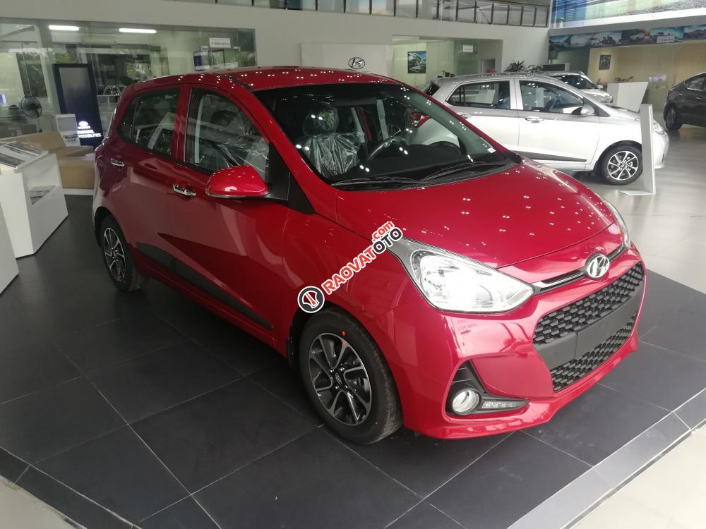 Bán Hyundai Grand i10 1.2 AT đời 2017, màu đỏ, giá chỉ 395 triệu-0