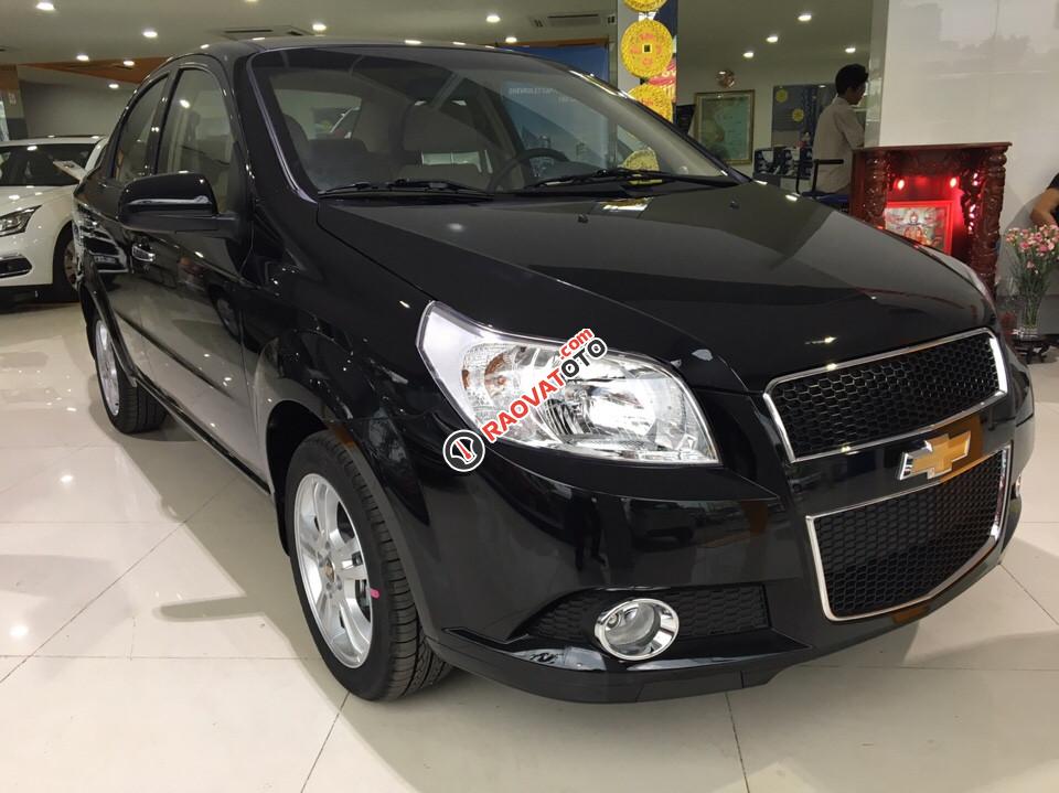 Bán xe Chevrolet Aveo LT 2017, màu đen, giá 459tr-1