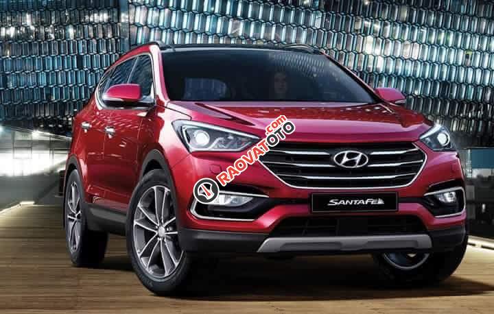 Bán Hyundai Santa Fe diesel đời 2017, màu trắng-4