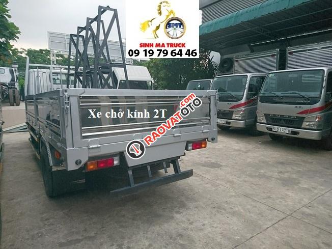 Bán xe Mitsubishi Canter 4.7 chở kính đời 2017, màu bạc giá rẻ-2