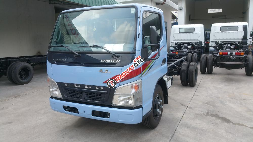 Fuso Canter 4.7, thùng kín inox, đóng sẵn giao ngay, lãi suất 4.99%-0