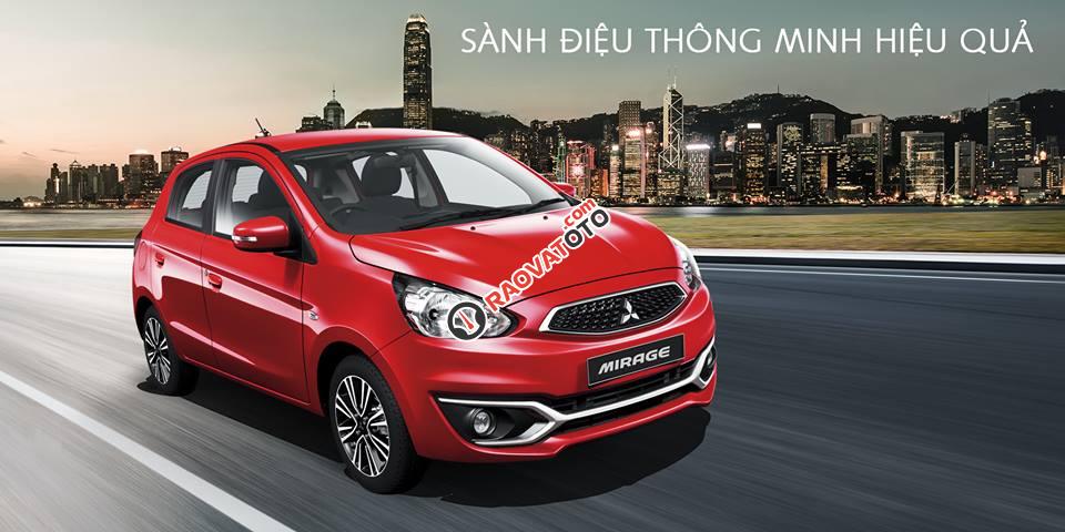 Bán Mitsubishi Mirage CVT năm 2017, màu đỏ, nhập khẩu tại Hà Tĩnh-1