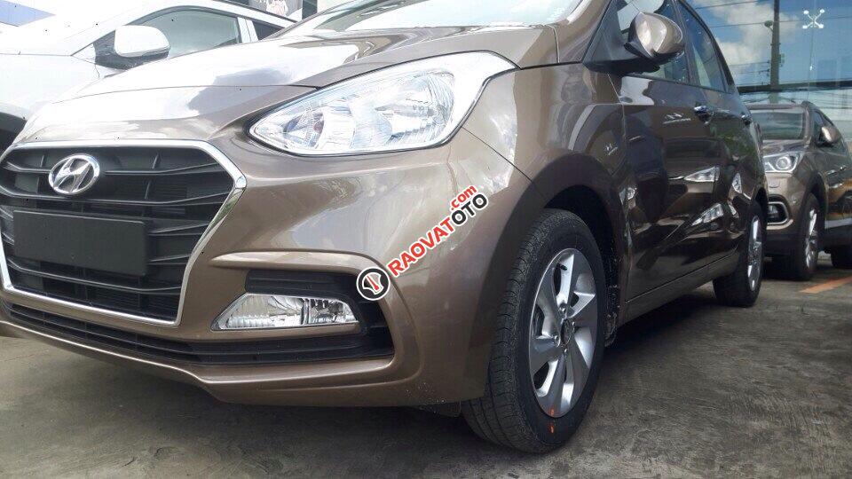 Bán xe Hyundai Grand i10 1.2AT 2017, màu nâu, giá tốt-2