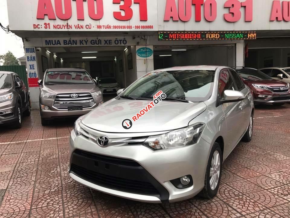 Xe Toyota Vios 1.5E MT đời 2016, màu bạc-0