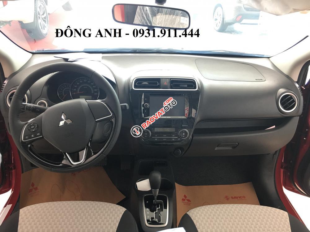 Ô tô Mitsubishi Mirage màu đỏ, xe nhập, khuyến mãi lớn, liên hệ: Đông Anh - 0931.911.444-5