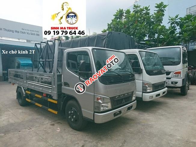 Bán xe Mitsubishi Canter 4.7 chở kính đời 2017, màu bạc giá rẻ-1