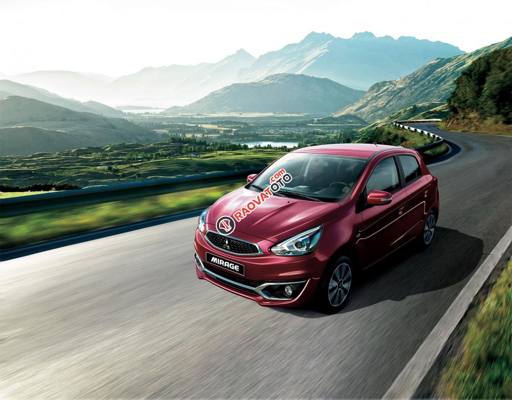 Bán Mitsubishi Mirage CVT năm 2017, màu đỏ, nhập khẩu tại Hà Tĩnh-2