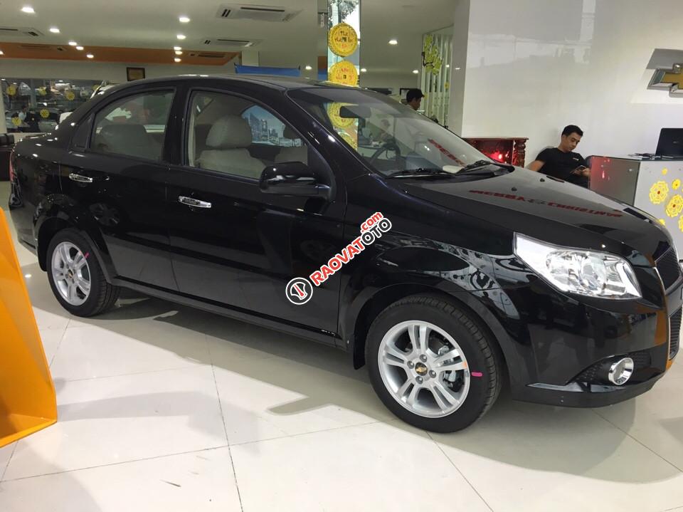 Bán xe Chevrolet Aveo LT 2017, màu đen, giá 459tr-3