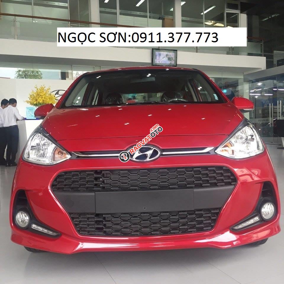 Bán xe Hyundai Grand i10 Đà Nẵng, màu đỏ, trả góp 90% xe, LH Ngọc Sơn: 0911.377.773-2