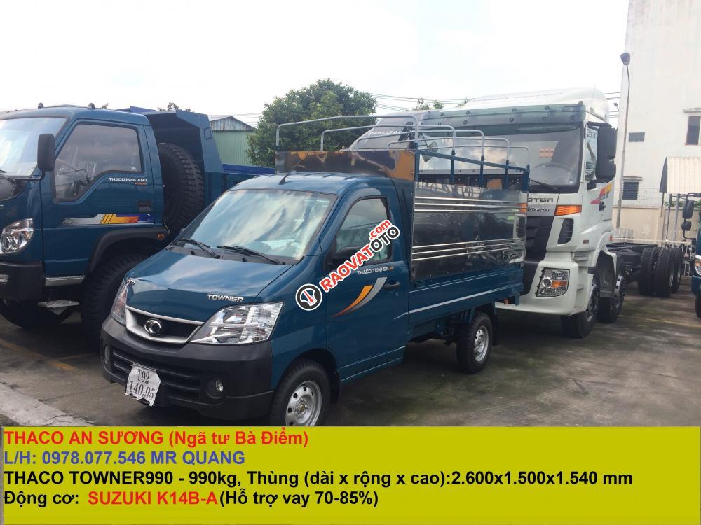 Trường Hải Thủ Đức bán xe tải Thaco Towner 990, tải trọng 990Kg, có máy lạnh, nhập khẩu linh kiện Nhật Bản-2