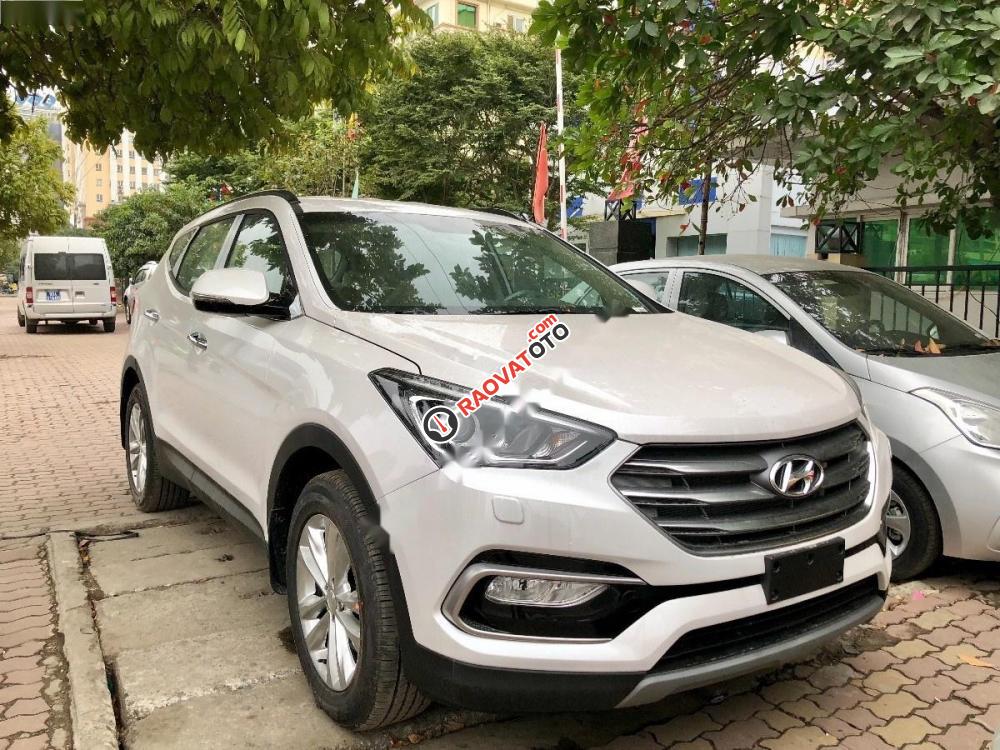 Bán Hyundai Santa Fe 2.4L đời 2017, màu trắng -2