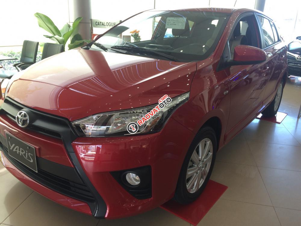 Bán Toyota Yaris E đời 2017, màu đỏ, nhập khẩu nguyên chiếc, giá 592tr-5