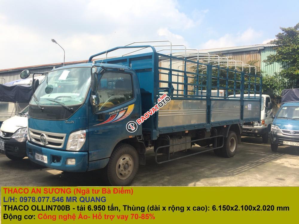 Trường Hải An Sương, giá xe tải 7 tấn Thaco Ollin 700B, thùng dài 6.2 mét, đời mới nhất tại quận 12-0