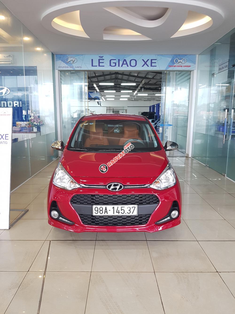 Cần bán xe Hyundai Grand i10 đời 2018, màu đỏ, bản đủ, có xe ngay-0