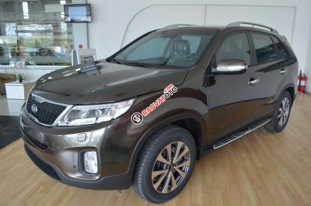 Kia Phú Mỹ Hưng - Bán Kia Sorento cao cấp tháng 12/2017 màu nâu, giá cực hấp dẫn LH: 0934.075.248-0