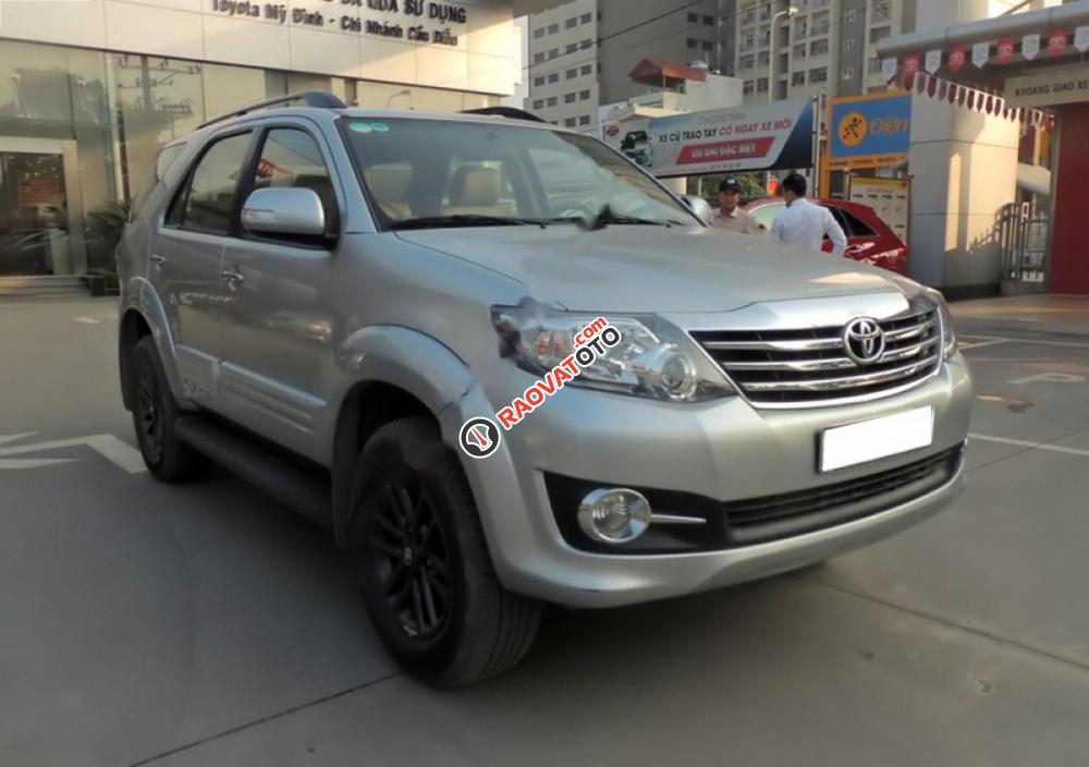 Bán Toyota Fortuner 2.7V 4x2 AT đời 2015, màu bạc -7