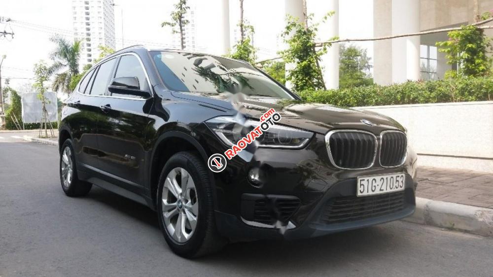 Bán xe BMW X1 sDrive20i đời 2015, màu đen, xe nhập-1