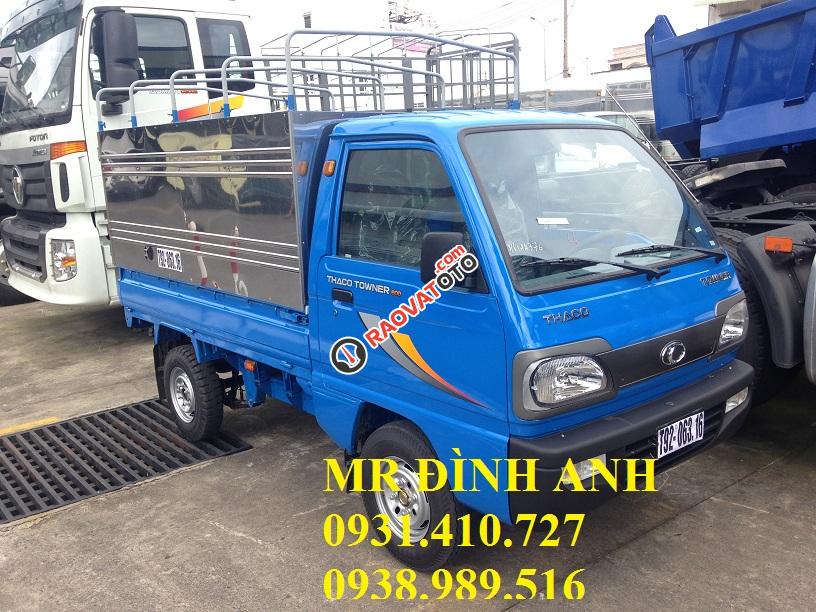 Xe tải nhỏ Towner 800, tải trọng 850kg, thùng kín, màu xanh dương, hỗ trợ trả góp-1