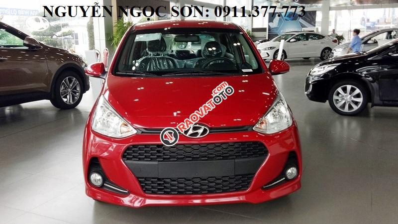 Bán Hyundai Grand i10 giá rẻ nhất Đà Nẵng, hỗ trợ trả góp 90% xe, chạy Grab, LH Ngọc Sơn: 0911.377.773-5