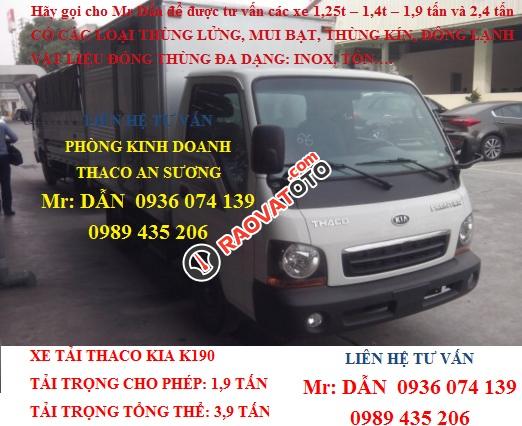 Thaco An Sương bán xe tải K165S đời 2017 tại Showroom ở ngã tư Bà Điểm. Gọi đặt giờ xem xe ngay 0936074139-4