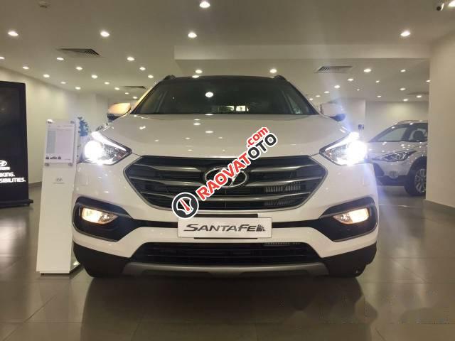 Bán Hyundai Santa Fe sản xuất 2017, màu trắng-4