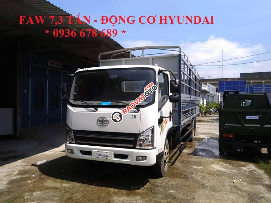 Xe tải Faw 7,3 tấn thùng mui bạt động cơ Hyundai, thùng dài 6,25m. L/H 0936 678 689-6