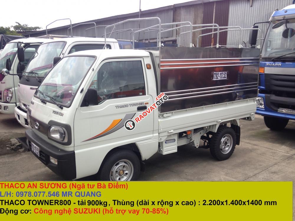 Thaco An Sương bán Thaco Towner 800 động cơ phun xăng điện tử, tải trọng 900kg mới nhất 2018-0