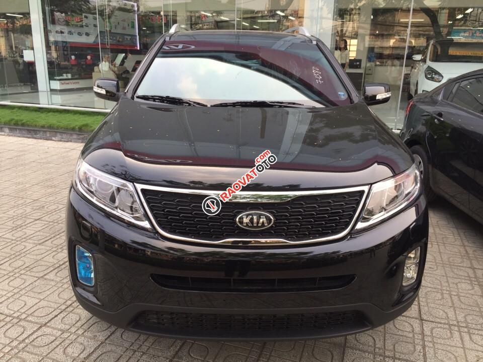 Bán ô tô Kia Sorento 2.2 DATH, máy dầu, phiên bản cao cấp đời 2018, màu đen, xe giao ngay-0