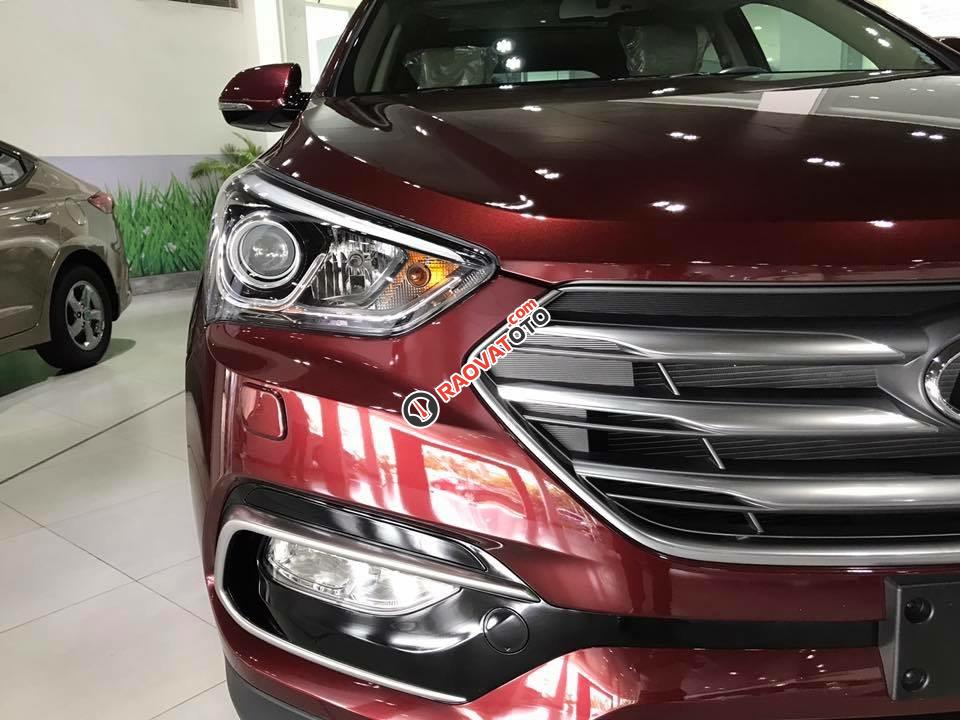 Hyundai Santa Fe 2.4AT 2018, mới 100%, màu đỏ, giá tốt, KM: 202 triệu, góp 85% xe. ĐT mua xe: 0941.46.22.77 Mr. Vũ-2