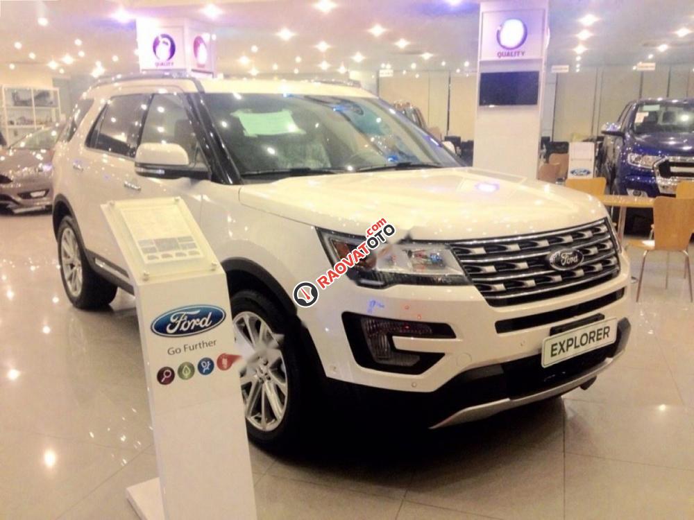 Bán Ford Explorer Limited 2.3L EcoBoost đời 2017, màu trắng, xe nhập-1