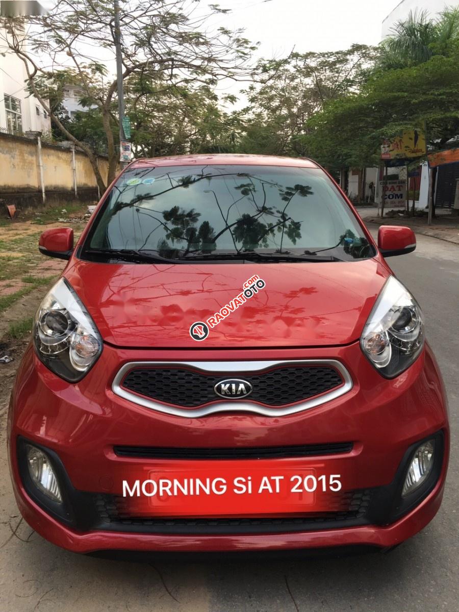 Cần bán gấp Kia Morning Si đời 2015, màu đỏ số tự động, giá tốt-0