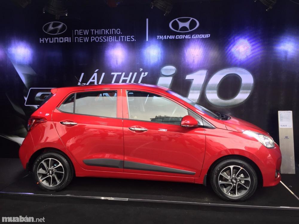 Bán Hyundai Grand i10 đời 2017, màu đỏ, nhập khẩu  -0