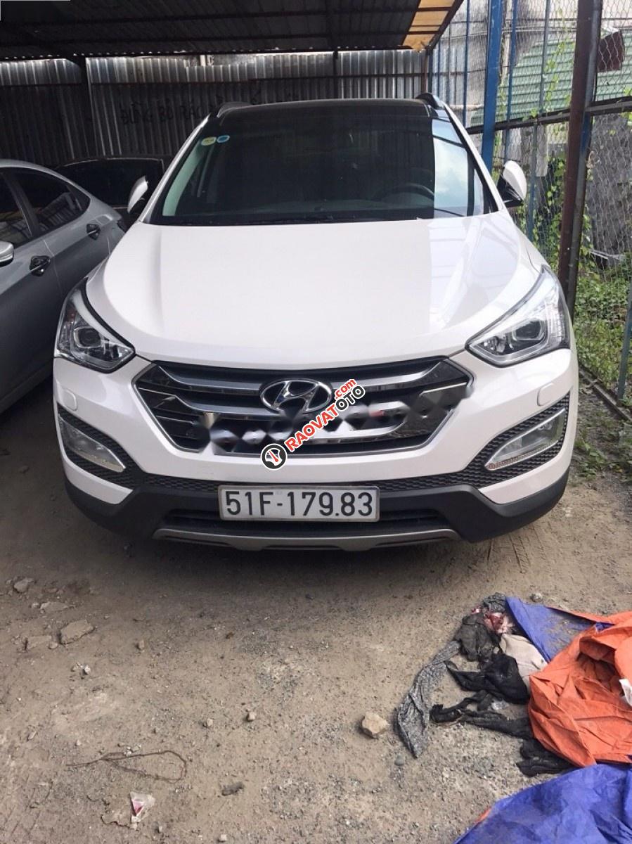 Bán Hyundai Santa Fe 2.4AT đời 2016, màu trắng-0