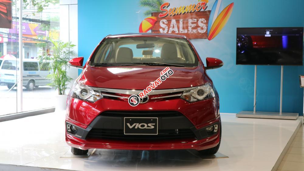 Bán Toyota Vios 1.5G (CVT) đời 2017, màu đỏ giá cạnh tranh-0