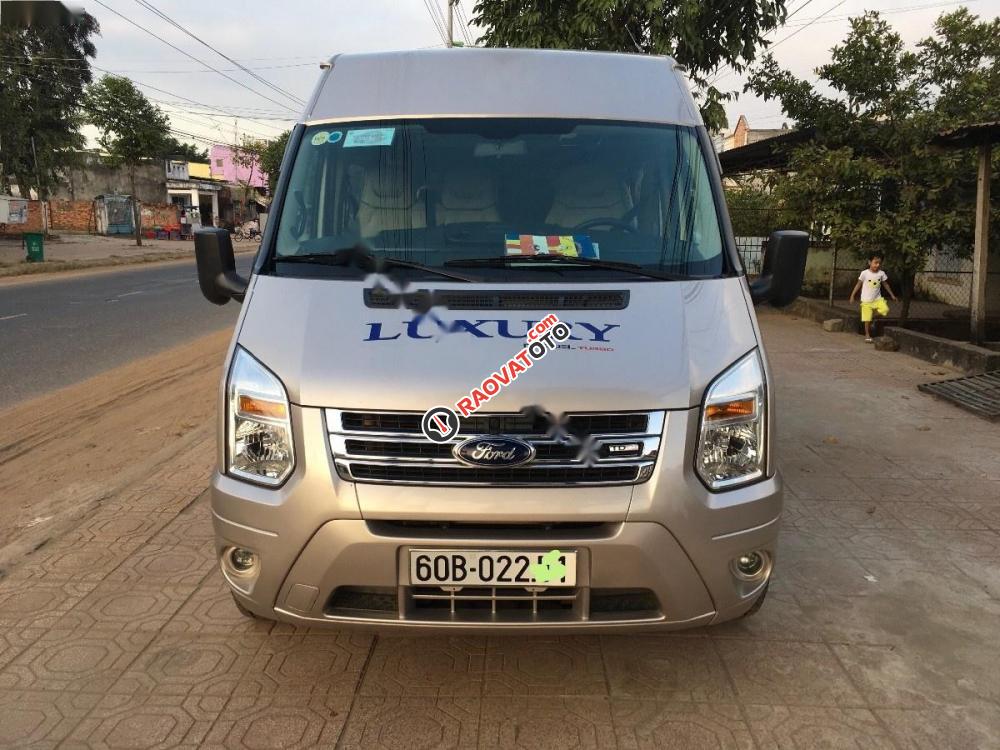 Bán Ford Transit Luxury năm 2014, màu bạc chính chủ-0