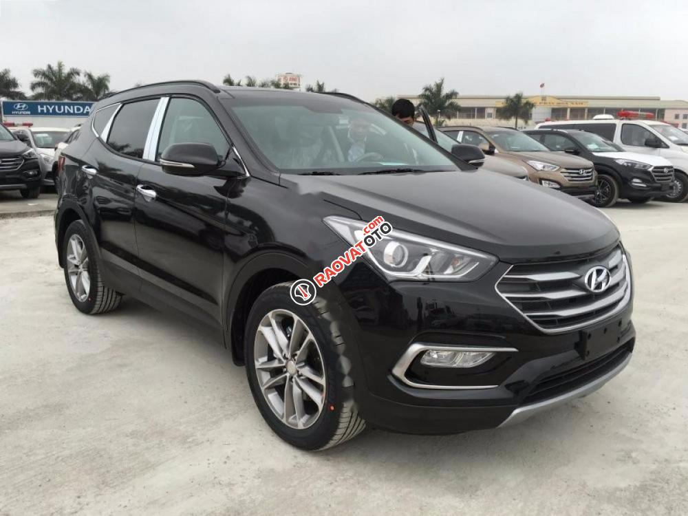 Cần bán Hyundai Santa Fe 2.4L 4WD đời 2017, màu đen-1