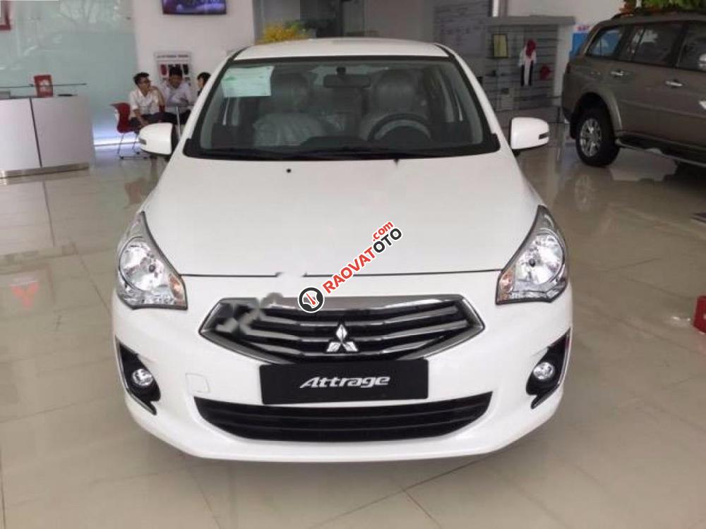 Bán xe Mitsubishi Attrage 1.2CVT đời 2017, màu trắng, nhập khẩu-0