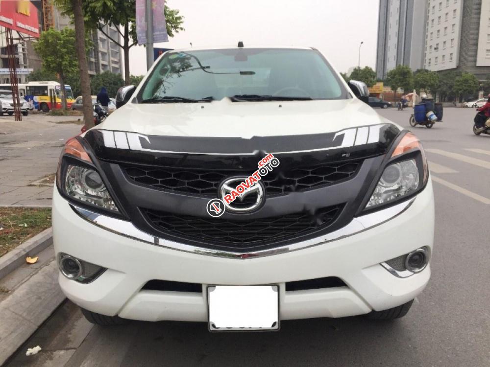 Bán Mazda BT 50 2.2L 4x2 AT 2015, màu trắng, xe nhập  -0