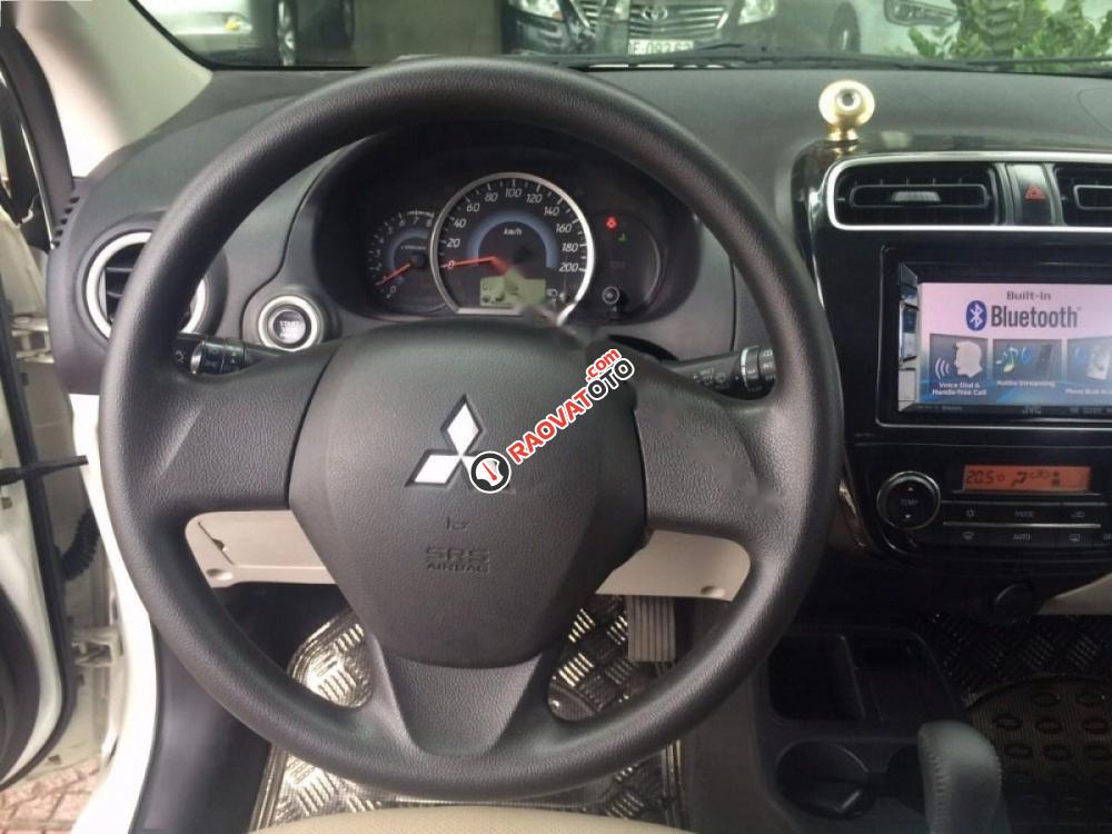 Bán Mitsubishi Mirage 1.2 AT đời 2015, màu trắng, nhập khẩu, giá tốt-0