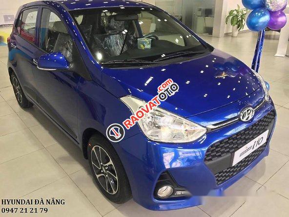 Bán ô tô Hyundai Grand i10 đời 2017, màu xanh dương-0